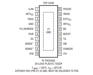 LINEAR(凌特) LTC3769EFE 60V、低 IQ、同步升壓型轉(zhuǎn)換器控制器