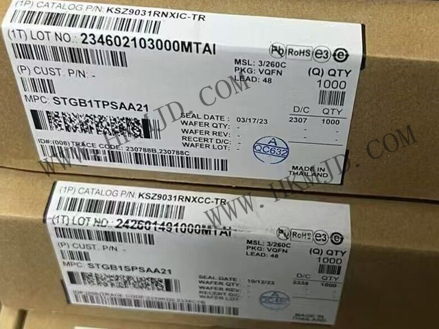 明佳達供求【Microchip】KSZ9031RNXIC 帶 RGMII 接口的千兆位以太網收發(fā)器