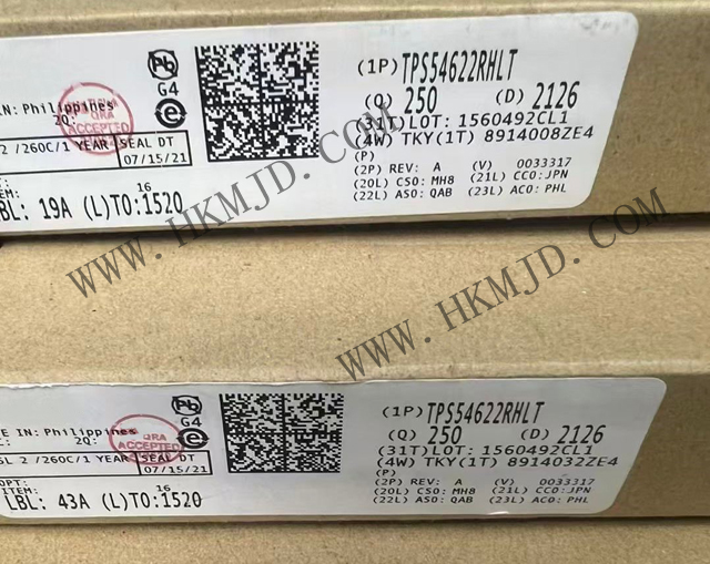 現(xiàn)貨供應(yīng)TI TPS54622RHLT 同步 SWIFT? 降壓轉(zhuǎn)換器，采用 VQFN 封裝