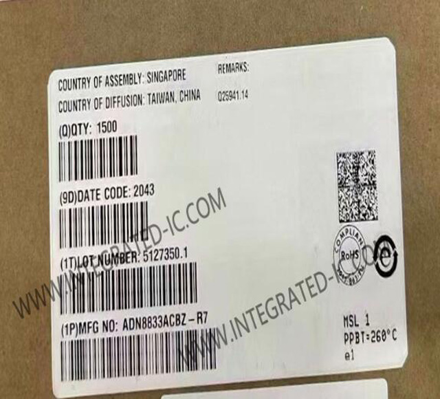 [供應原裝] ADI ADN8833ACBZ 1A，熱電冷卻器(TEC)驅(qū)動器